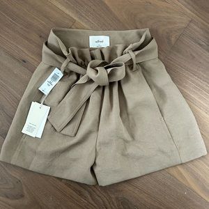 NWT Aritzia/Wilfred Paperbag/Gelas Shorts Size 0